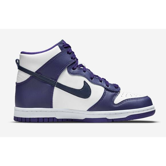 NEW Nike Dunk High GS White Midnight Navy Shoe DH9751 100 - SIZE 6Y = 7.5 WOMENS main image 6